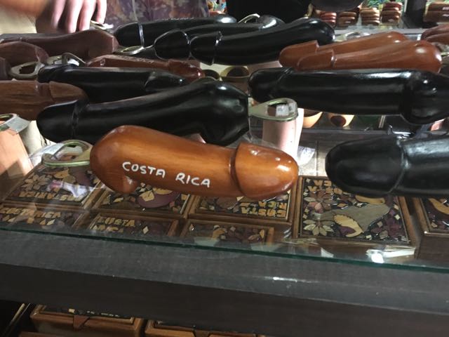 Souvenir wooden penis bottle opener in Costa Rica. ©2017 Sammi Lou Thorne